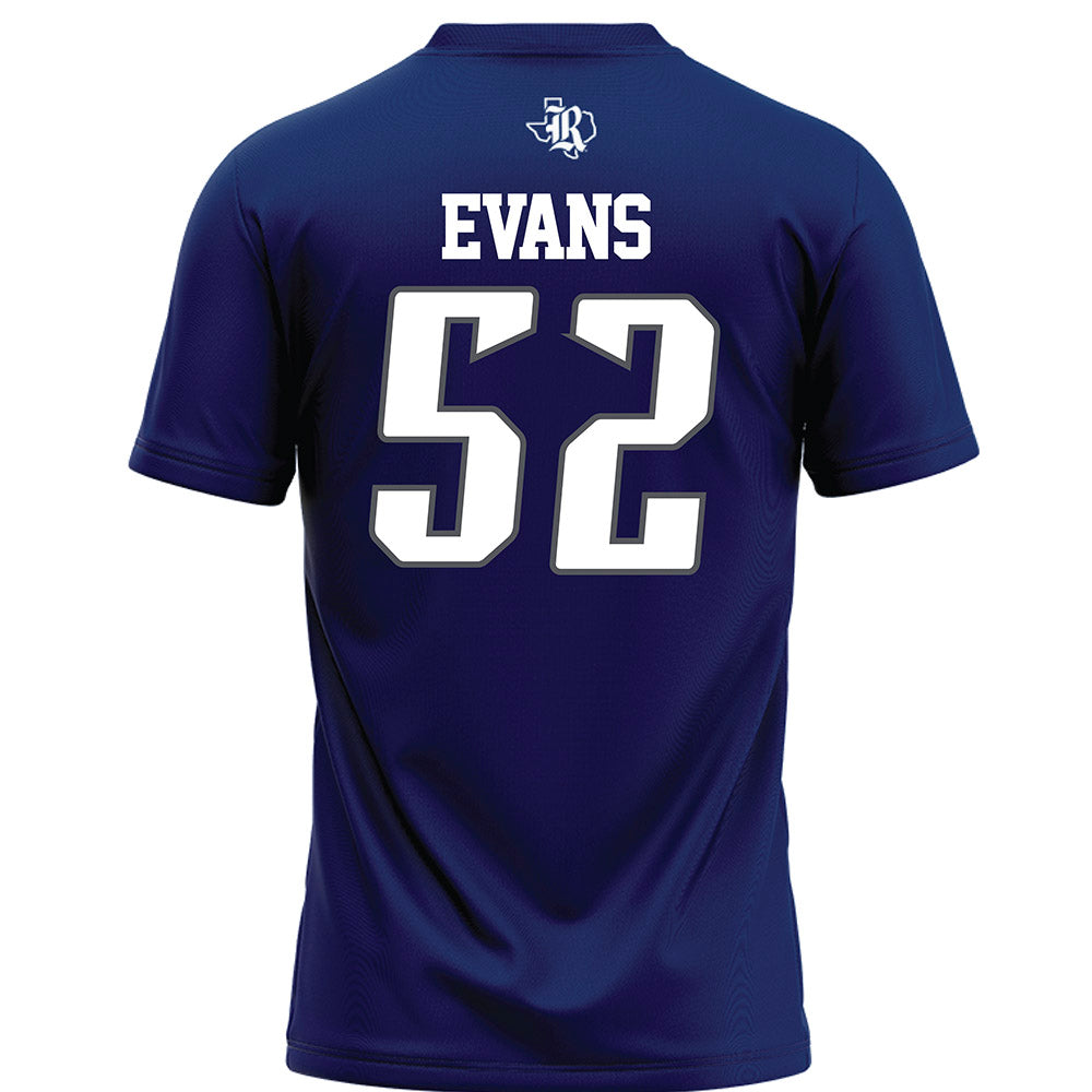Rice - NCAA Football : Morrow Evans - Navy Blue Football Jersey-1