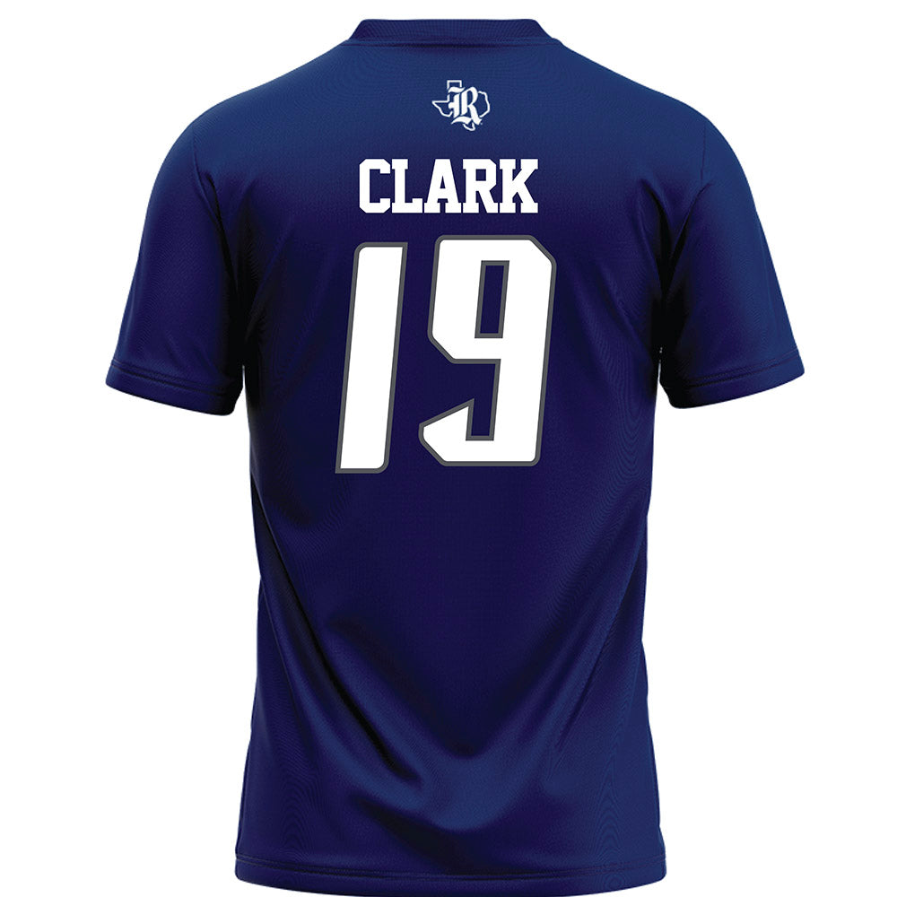 Rice - NCAA Football : Jordan Clark - Navy Blue Football Jersey-1