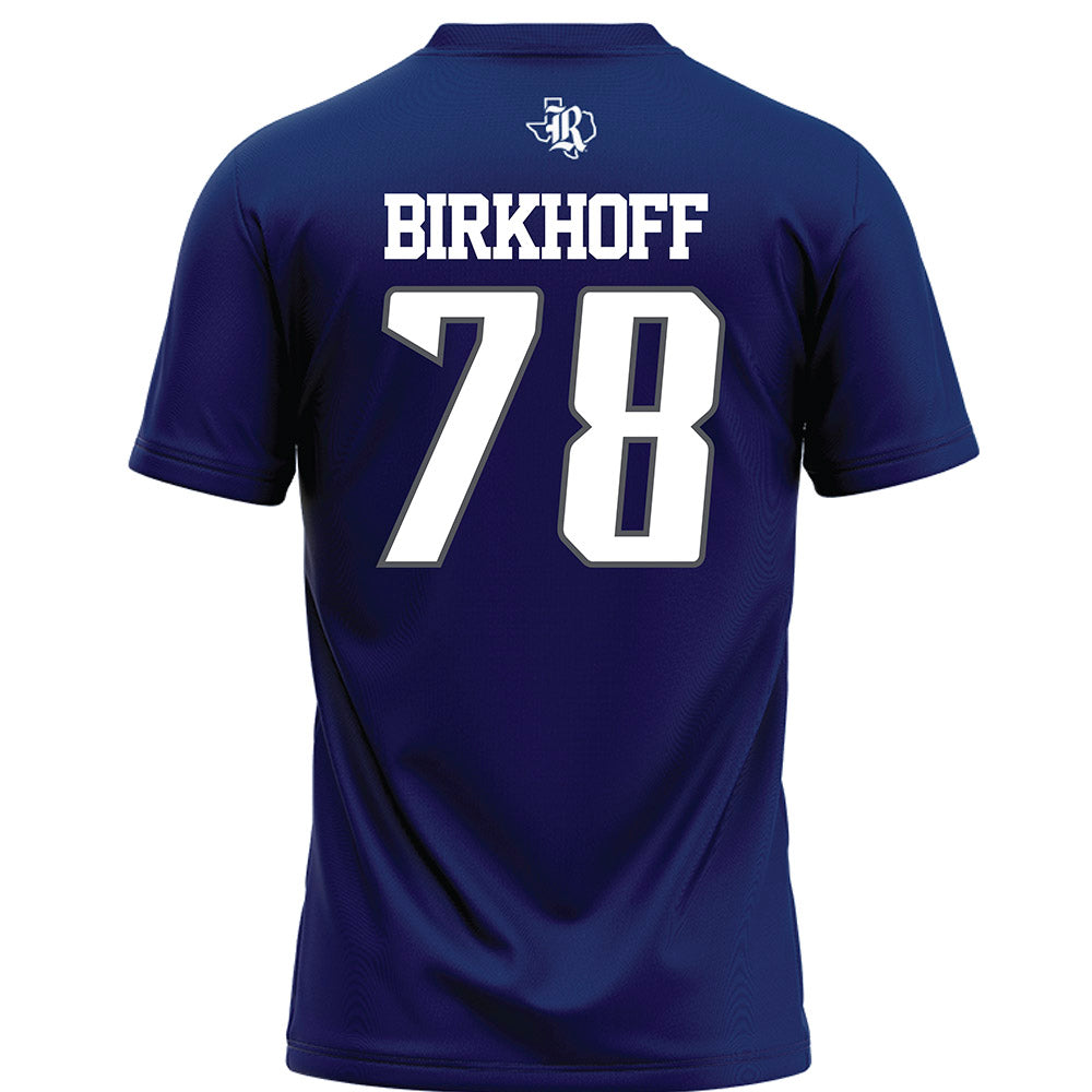 Rice - NCAA Football : Erben Birkhoff - Navy Blue Football Jersey-1
