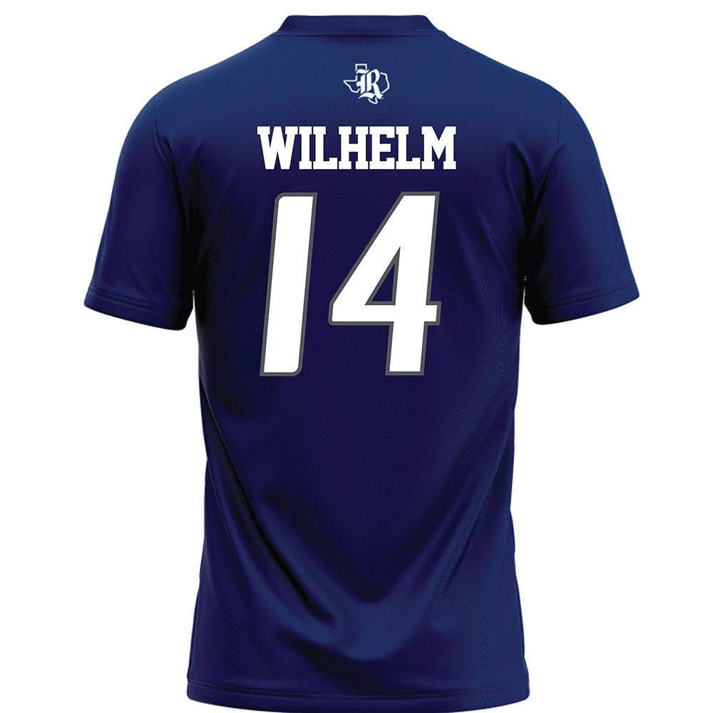 Rice - NCAA Football : Ayden Wilhelm - Navy Blue Football Jersey-1