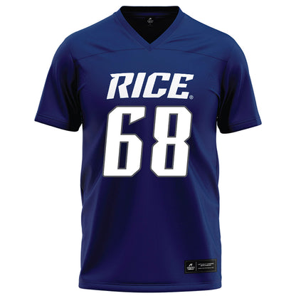 Rice - NCAA Football : Scott Becker - Navy Blue Football Jersey-0