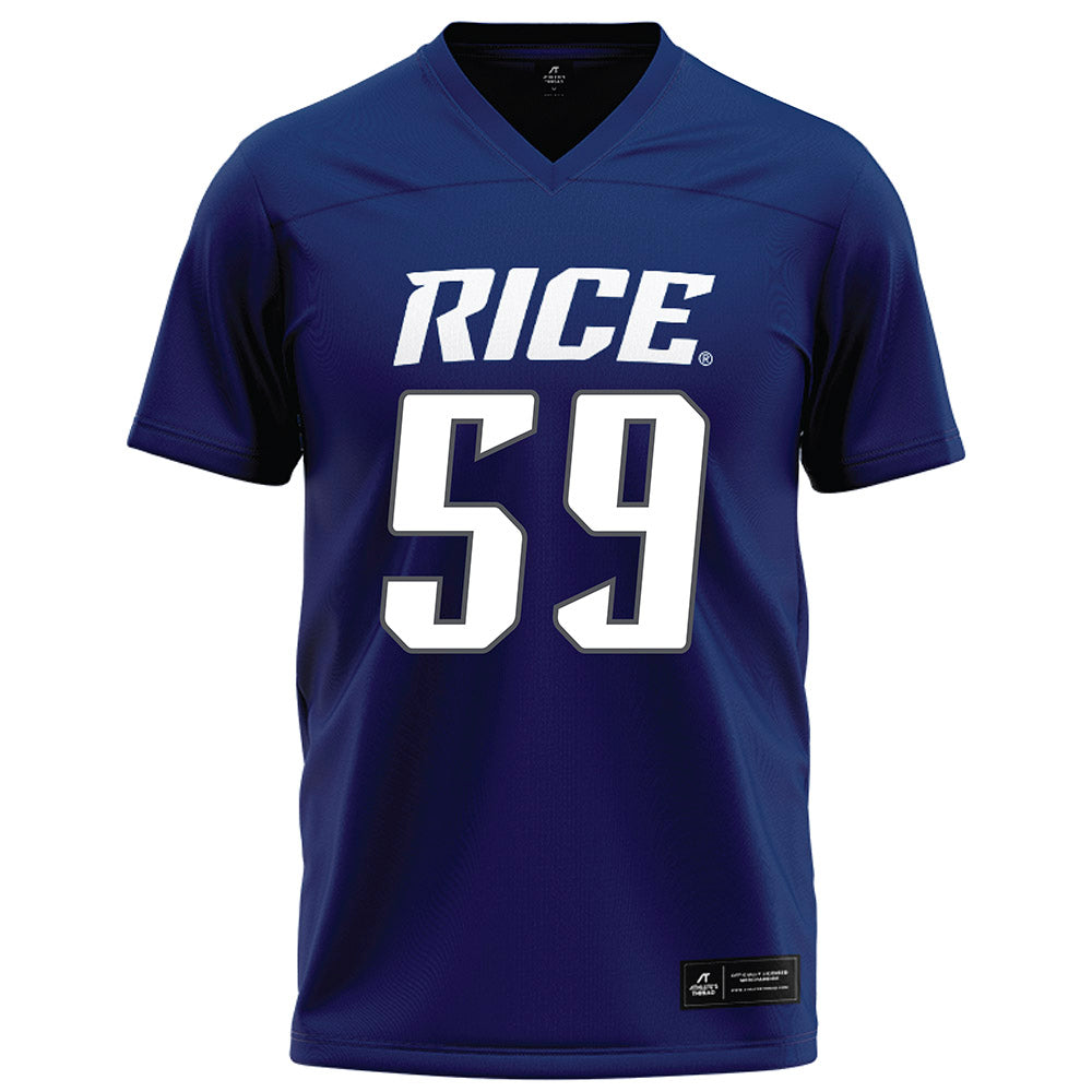 Rice - NCAA Football : Colter Alberding - Navy Blue Football Jersey-0