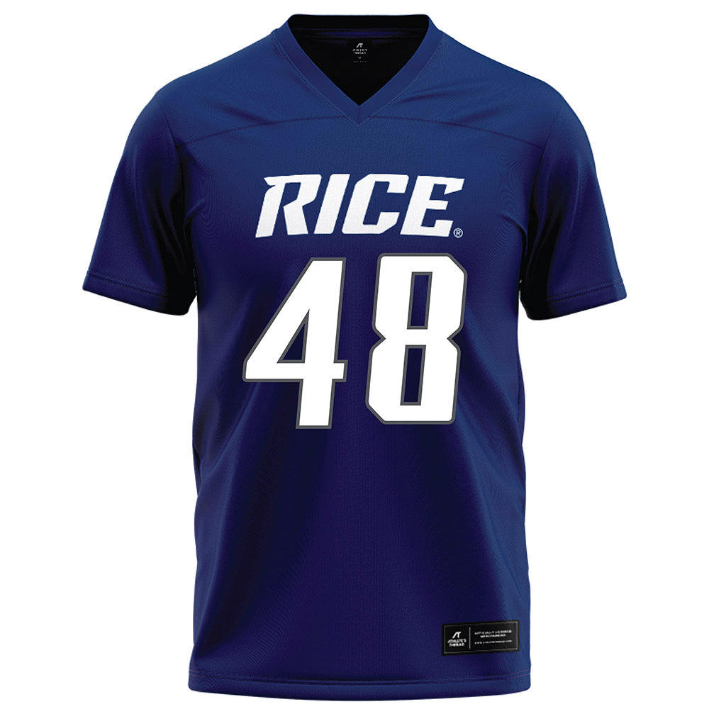 Rice - NCAA Football : Phoenix Derichsweiler - Navy Blue Football Jersey-0