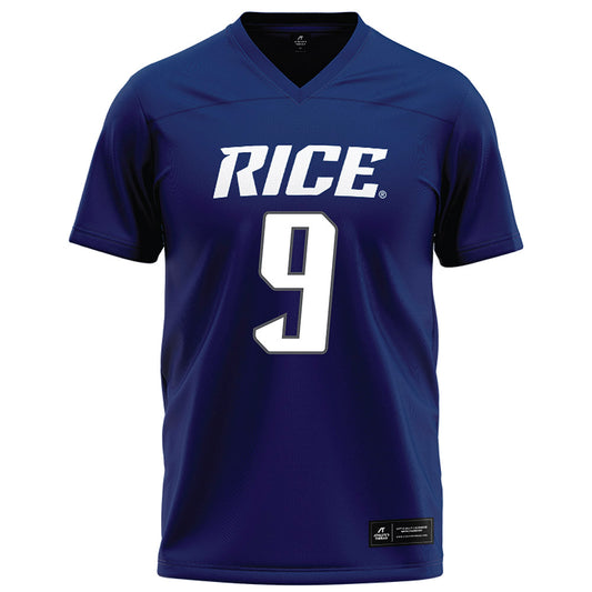 Rice - NCAA Football : Preston Zinter - Navy Blue Football Jersey-0