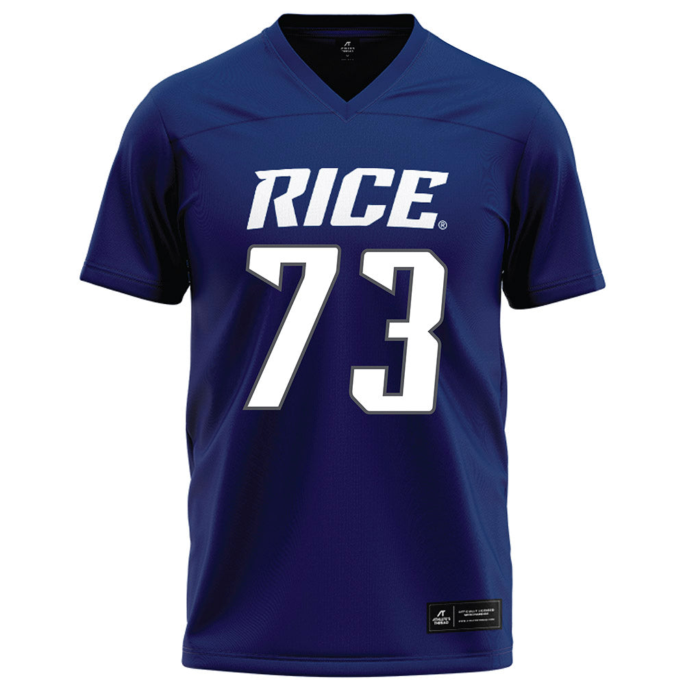 Rice - NCAA Football : Justin Michaelis - Navy Blue Football Jersey-0