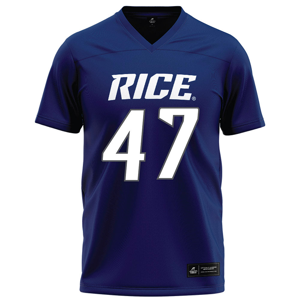 Rice - NCAA Football : Ty Thames - Navy Blue Football Jersey-0