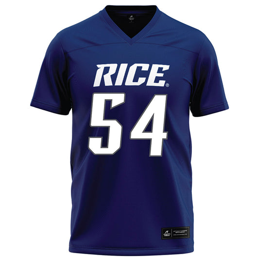 Rice - NCAA Football : Austin Harnetiaux - Navy Blue Football Jersey-0
