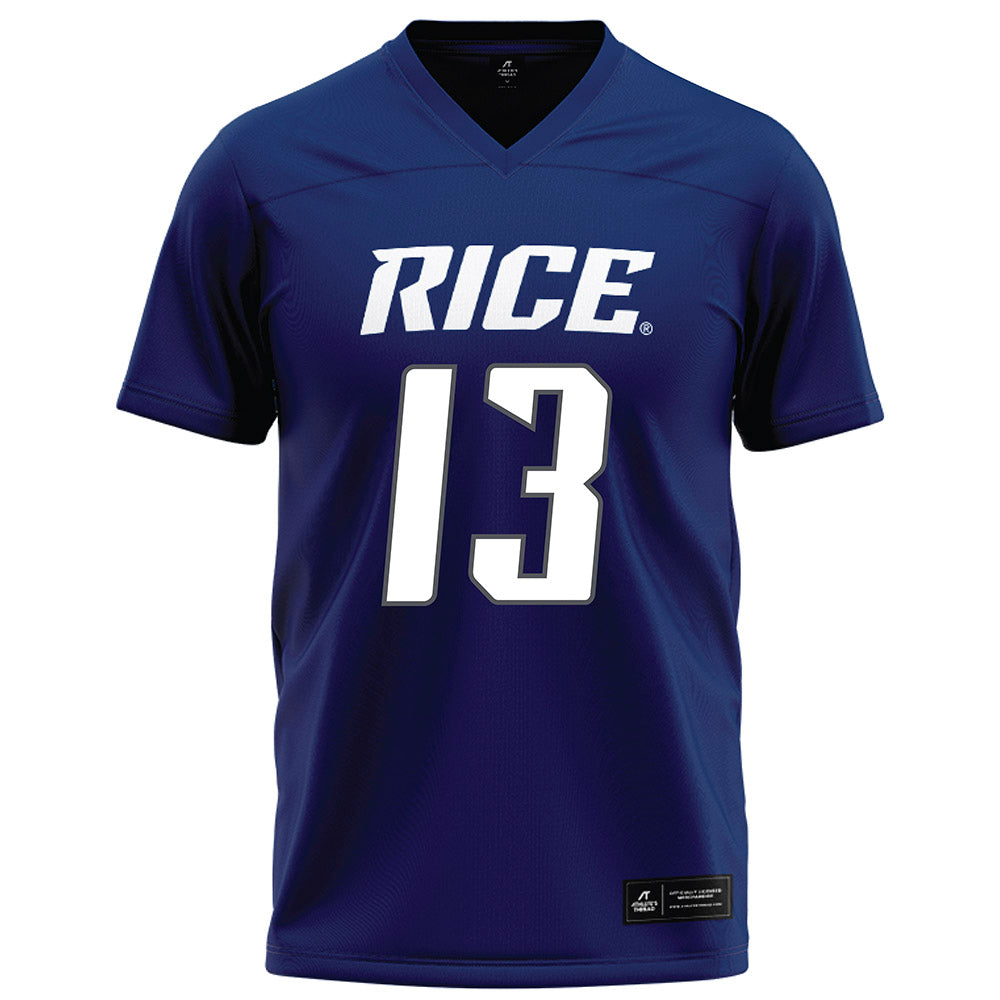 Rice - NCAA Football : Maxwell Mosey - Navy Blue Football Jersey-0