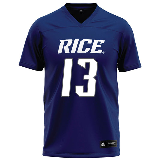 Rice - NCAA Football : Maxwell Mosey - Navy Blue Football Jersey-0