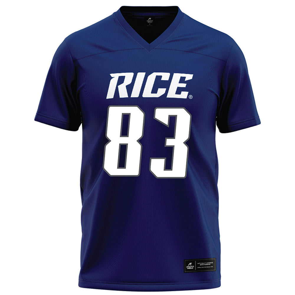 Rice - NCAA Football : Jackson Ranucci - Navy Blue Football Jersey-0