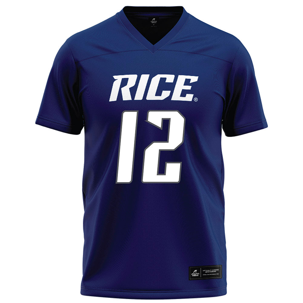 Rice - NCAA Football : Jamir Benjamin - Navy Blue Football Jersey-0