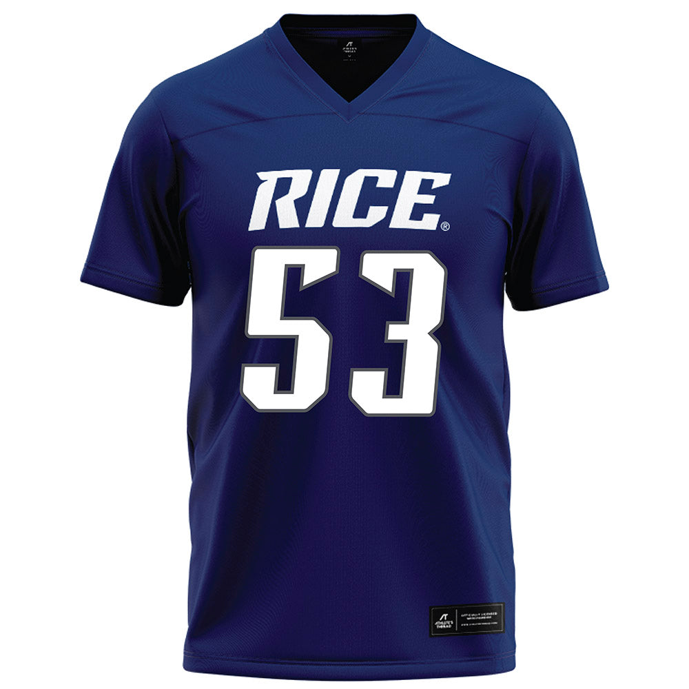 Rice - NCAA Football : Luke Miller - Navy Blue Football Jersey-0