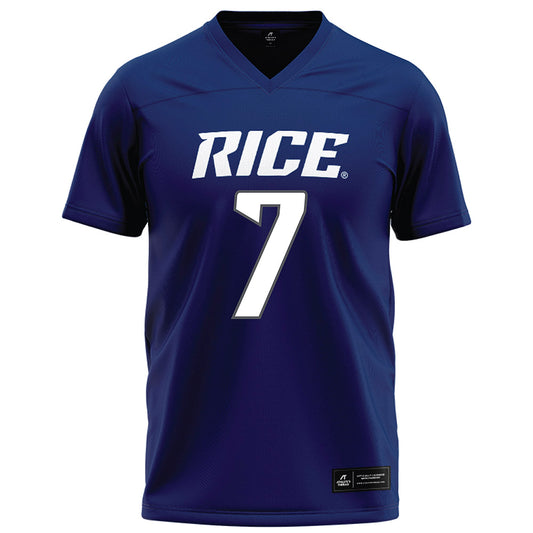 Rice - NCAA Football : Barry Jackson - Navy Blue Football Jersey-0