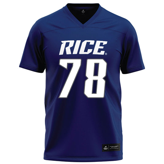 Rice - NCAA Football : Erben Birkhoff - Navy Blue Football Jersey-0