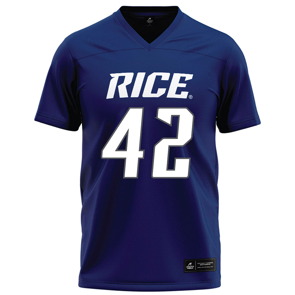 Rice - NCAA Football : DeReyon Jenkins - Navy Blue Football Jersey-0