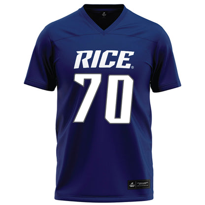 Rice - NCAA Football : Bennett Eivens - Navy Blue Football Jersey-0