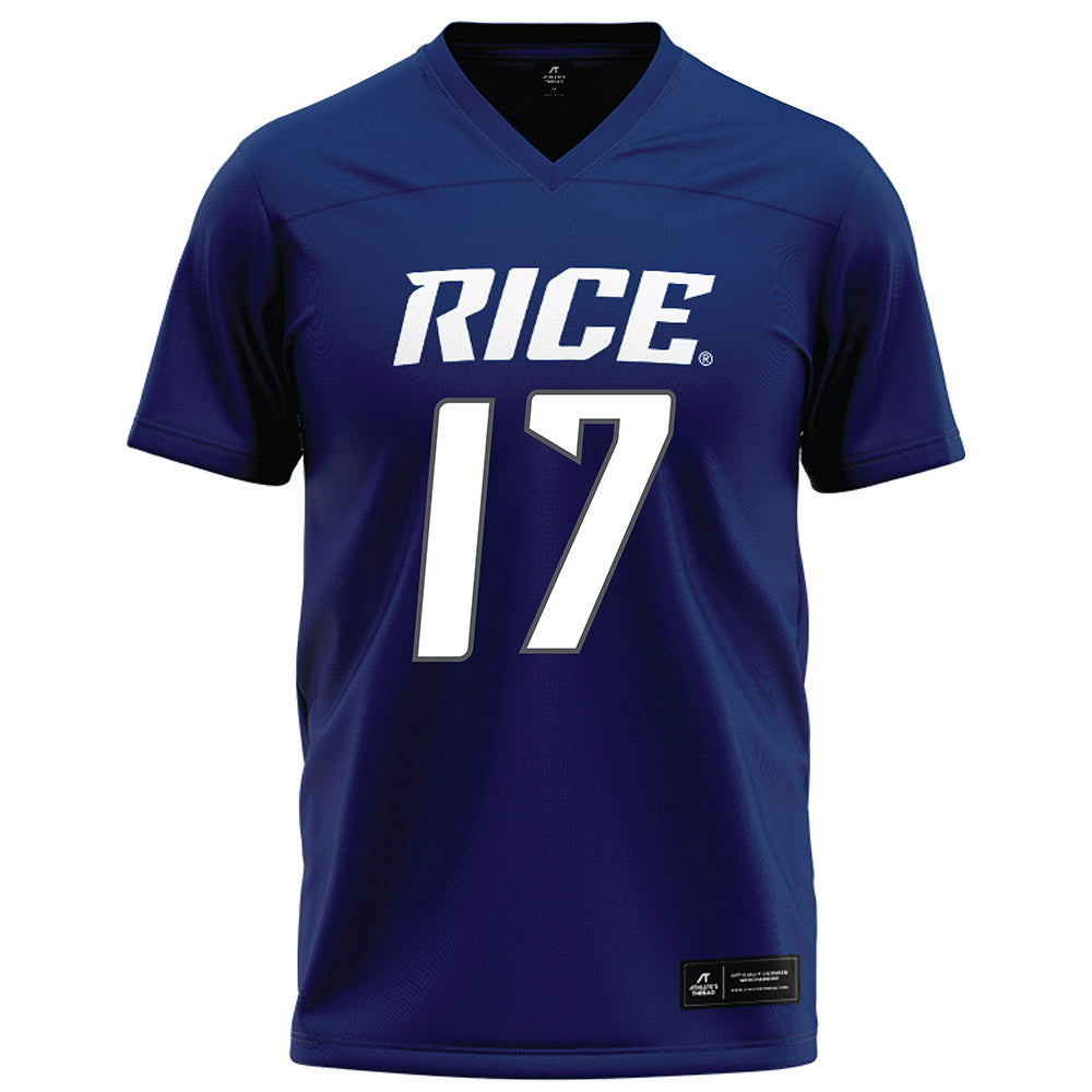 Rice - NCAA Football : Jake Renda - Navy Blue Football Jersey-0