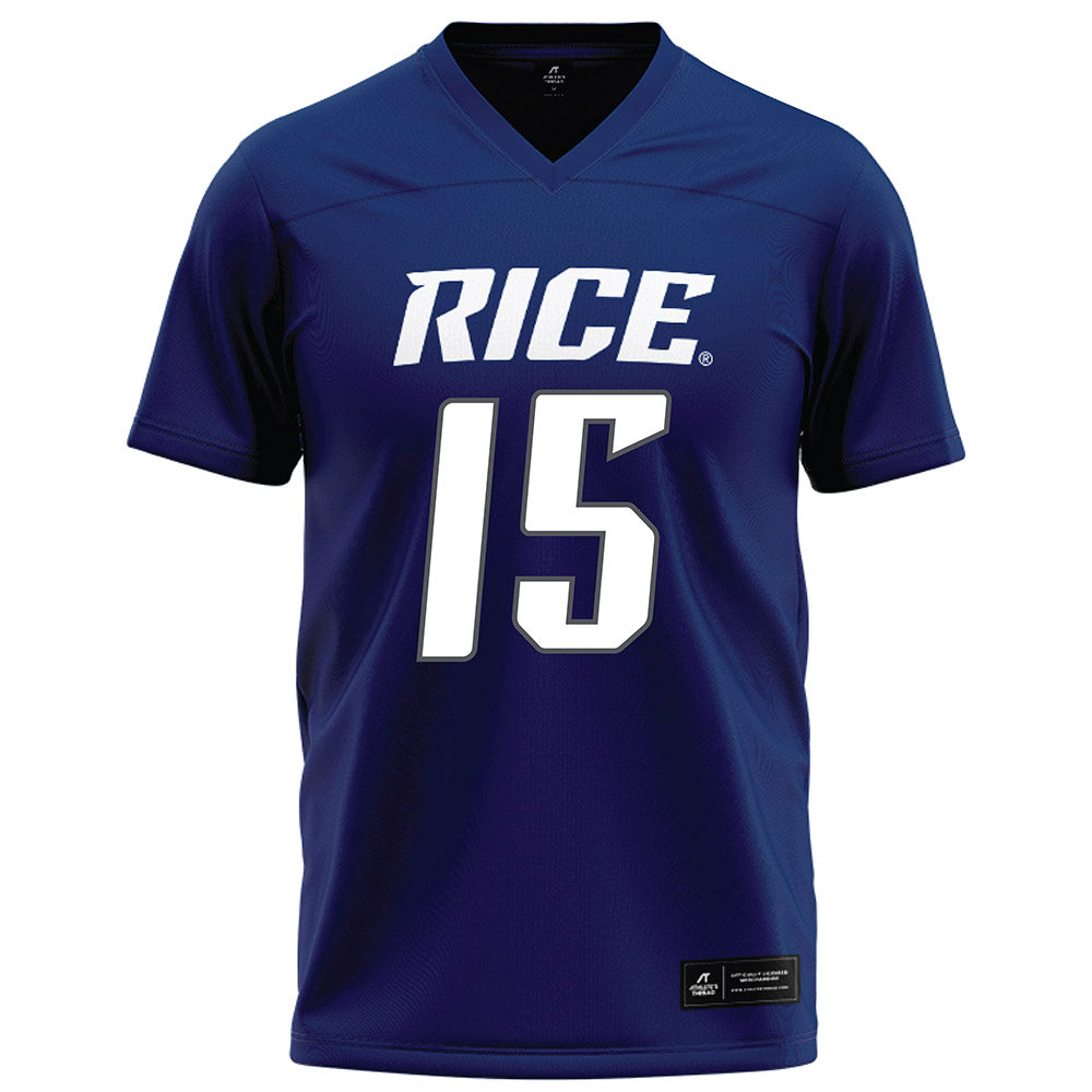 Rice - NCAA Football : Matthew Aribisala - Navy Blue Football Jersey-0