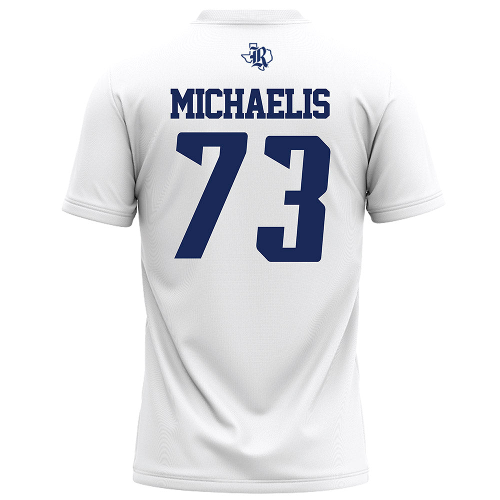 Rice - NCAA Football : Justin Michaelis - White Football Jersey-1