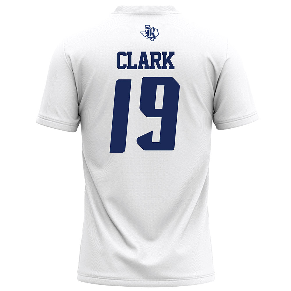 Rice - NCAA Football : Jordan Clark - White Football Jersey-1