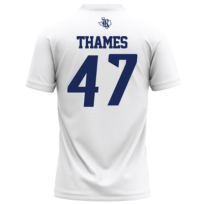 Rice - NCAA Football : Ty Thames - White Football Jersey-1
