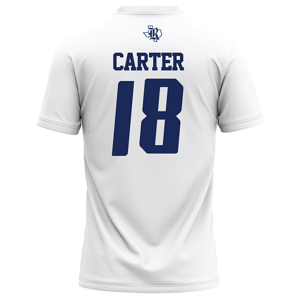 Rice - NCAA Football : Owen Carter - White Football Jersey-1