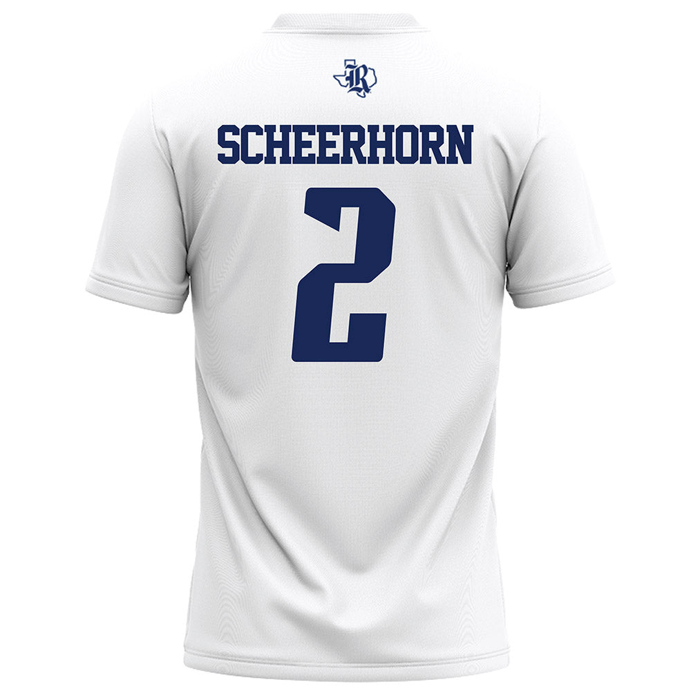 Rice - NCAA Football : Lucas Scheerhorn - White Football Jersey-1