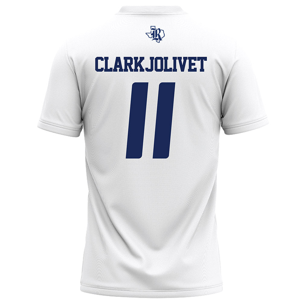 Rice - NCAA Football : Christopher Clark-Jolivet - White Football Jersey-1