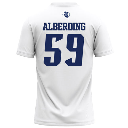 Rice - NCAA Football : Colter Alberding - White Football Jersey-1