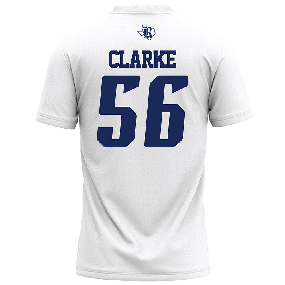 Rice - NCAA Football : Seth Clarke - White Football Jersey-1
