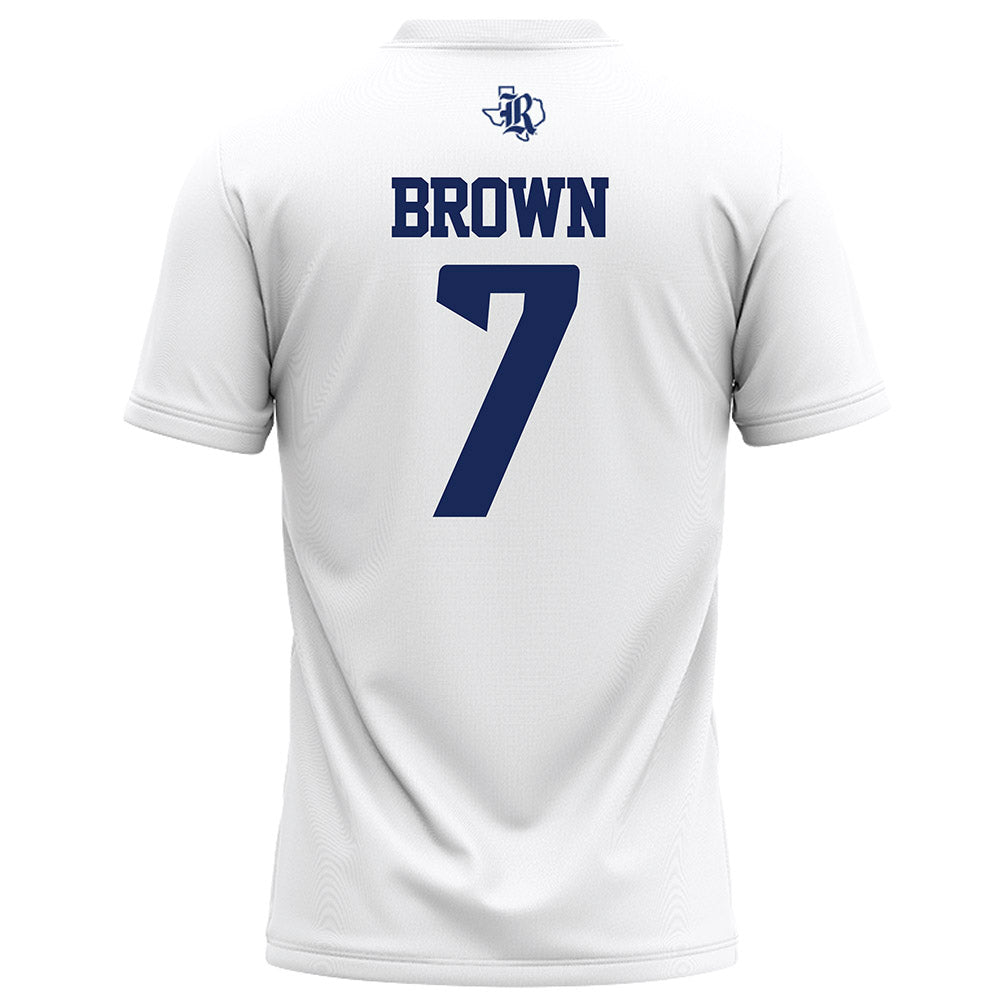 Rice - NCAA Football : Angelo "AJ" Brown - White Football Jersey-1