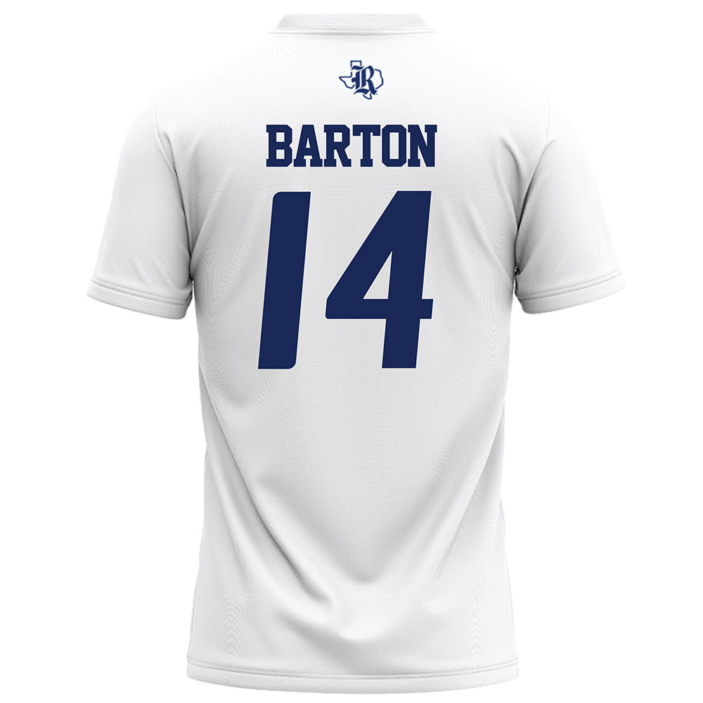 Rice - NCAA Football : Beau Barton - White Football Jersey-1