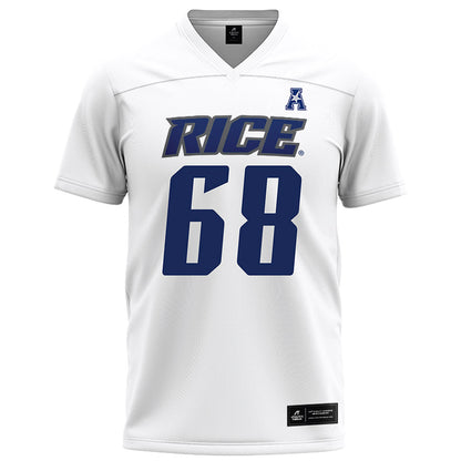 Rice - NCAA Football : Scott Becker - White Football Jersey-0