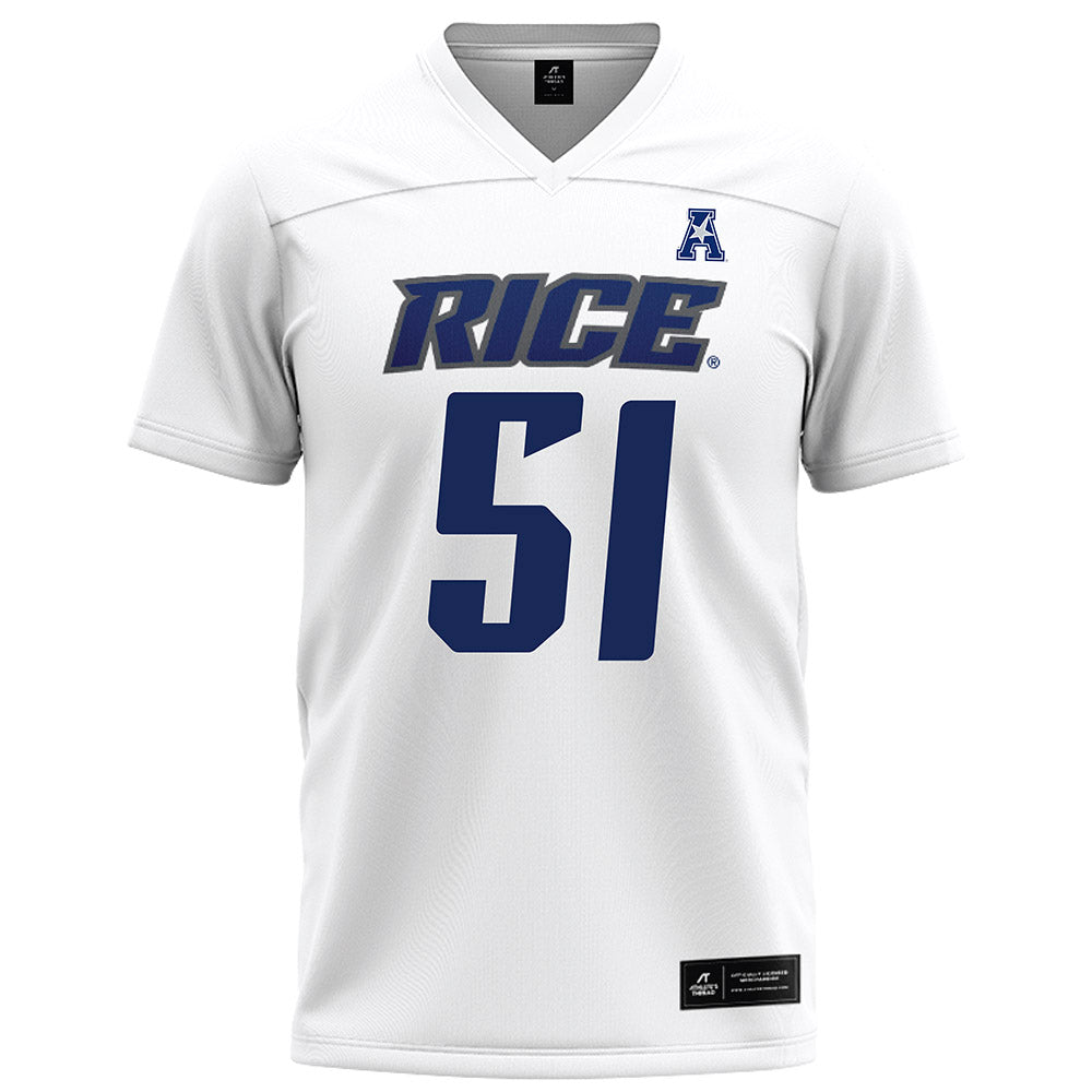 Rice - NCAA Football : Phoenix Derichsweiler - White Football Jersey-0