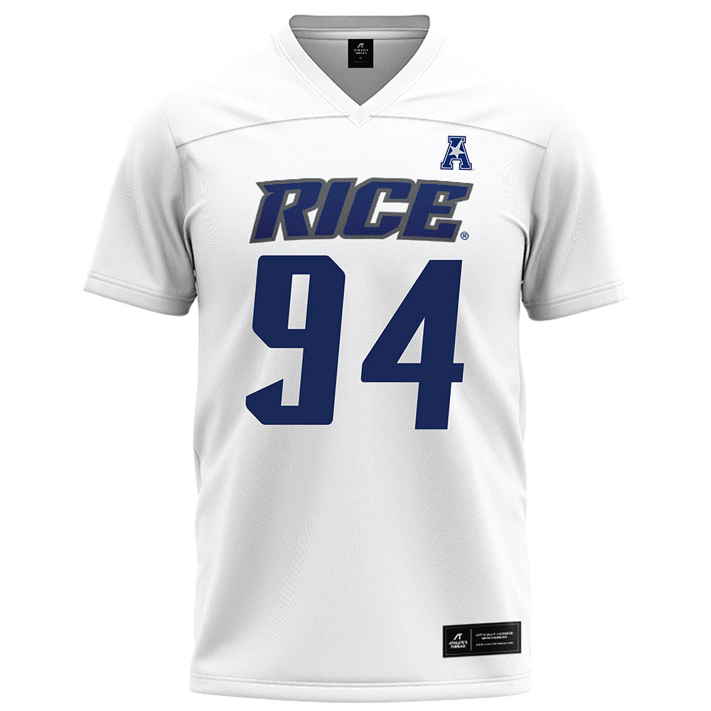 Rice - NCAA Football : Braden Bays - White Football Jersey-0
