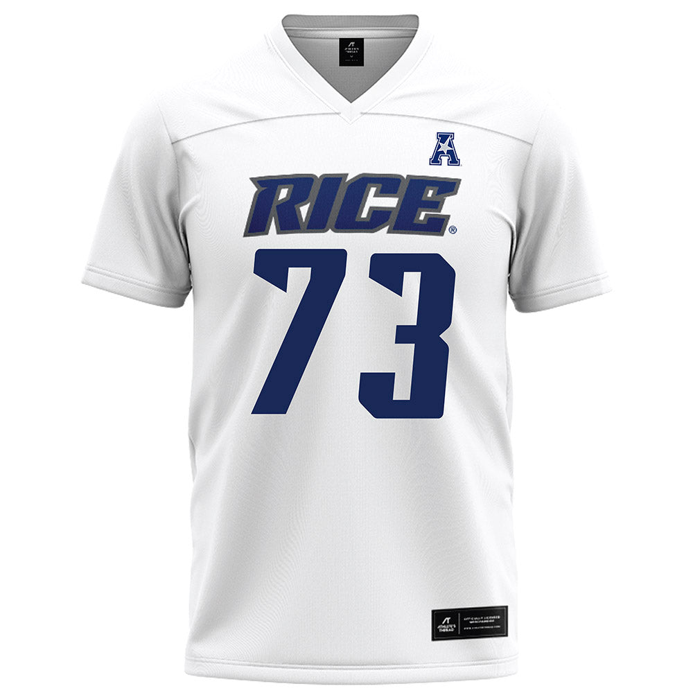 Rice - NCAA Football : Justin Michaelis - White Football Jersey-0