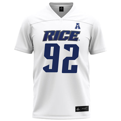 Rice - NCAA Football : Luca Akirtava - White Football Jersey-0