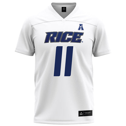 Rice - NCAA Football : Jacurri Brown - White Football Jersey-0