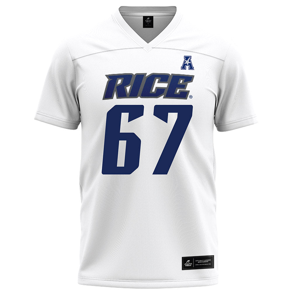 Rice - NCAA Football : Luke Needham - White Football Jersey-0