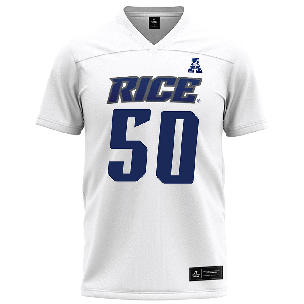 Rice - NCAA Football : Patrick Valent - White Football Jersey-0