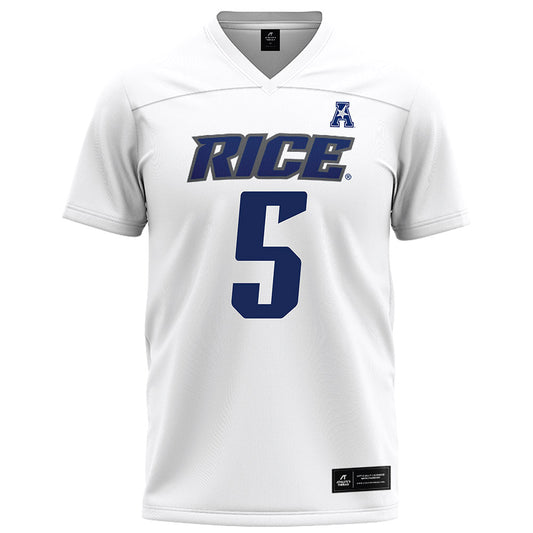 Rice - NCAA Football : Davis Lane - White Football Jersey-0