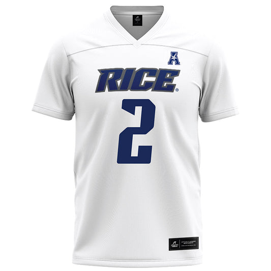 Rice - NCAA Football : Jo Chavez - White Football Jersey-0