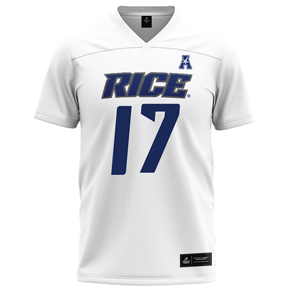 Rice - NCAA Football : Jake Renda - White Football Jersey-0