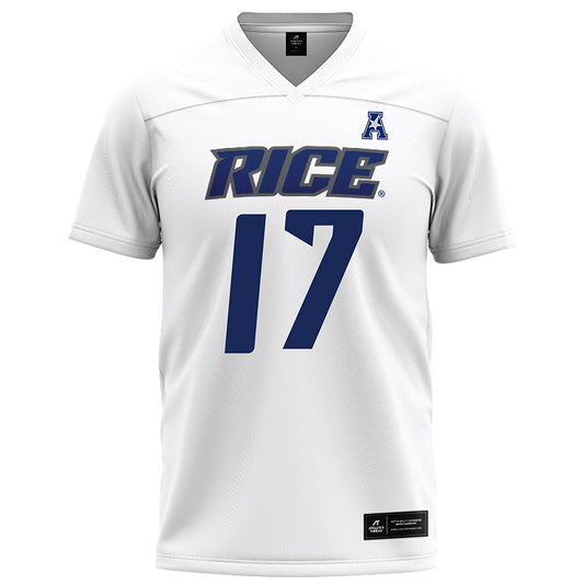 Rice - NCAA Football : Jake Renda - White Football Jersey-0