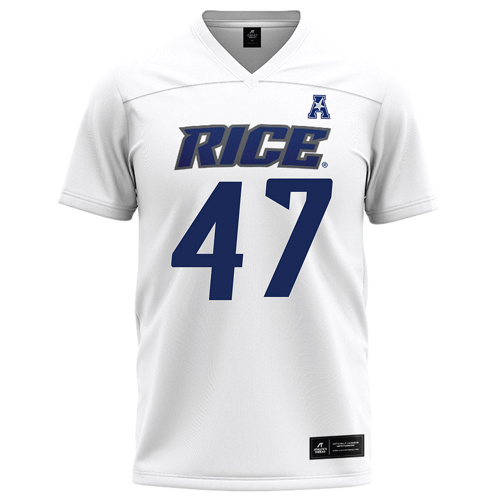 Rice - NCAA Football : Ty Thames - White Football Jersey-0