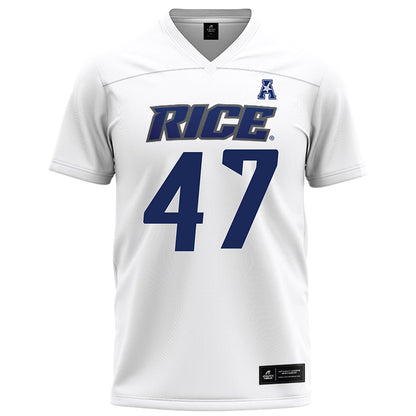 Rice - NCAA Football : Ty Thames - White Football Jersey-0