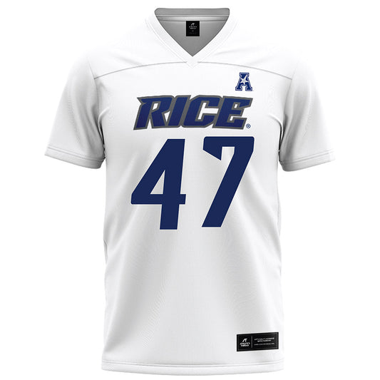 Rice - NCAA Football : Ty Thames - White Football Jersey-0