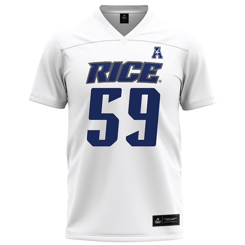 Rice - NCAA Football : Colter Alberding - White Football Jersey-0