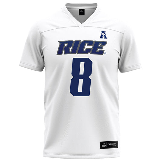 Rice - NCAA Football : Colin Leahey - White Football Jersey-0