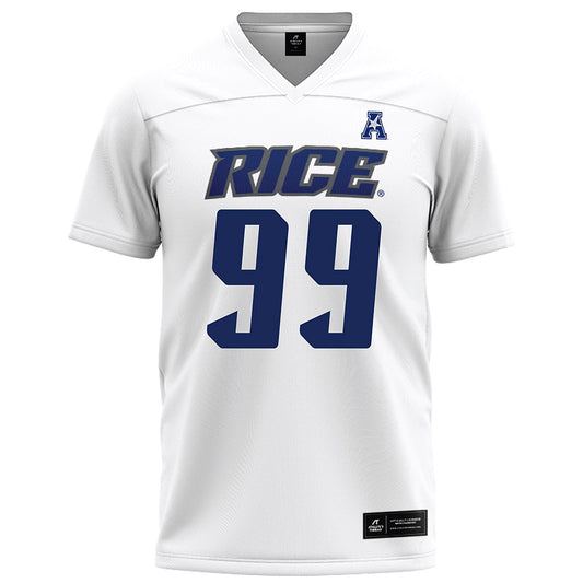 Rice - NCAA Football : Jesus Machado Jr. - White Football Jersey-0